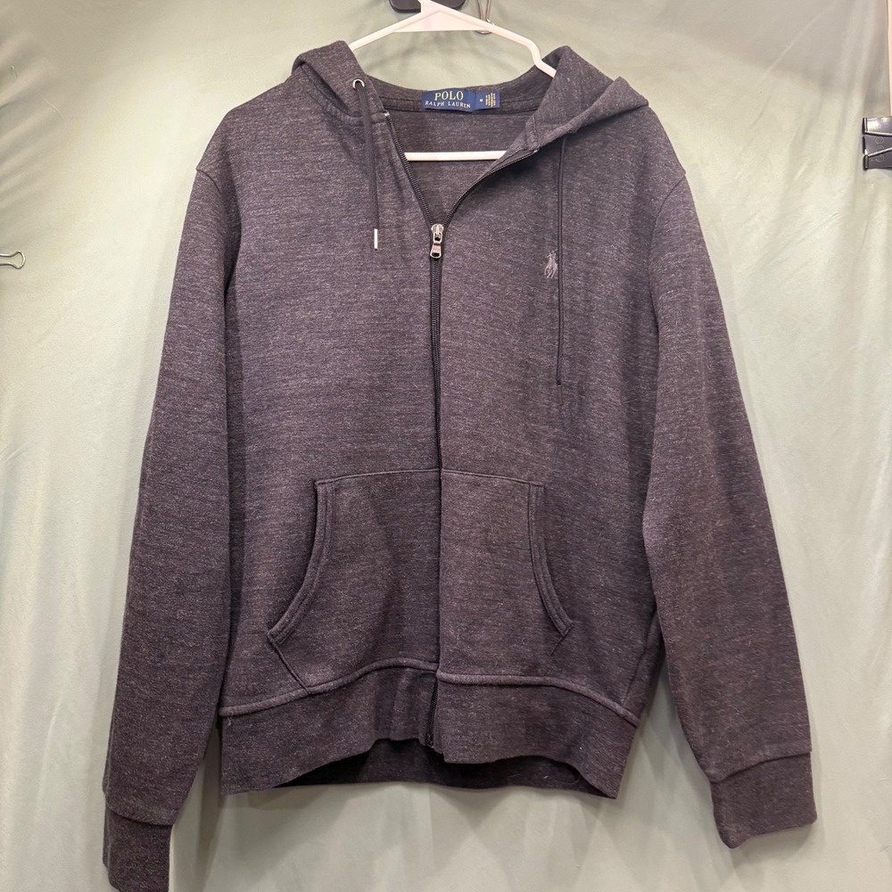 Polo Ralph Lauren Cotton Blend Full-Zip Hoodie Jacket Size Medium Mens